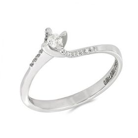 Tuğrul Altın T51 0.12 ct Pırlanta Tek Taş Yüzük