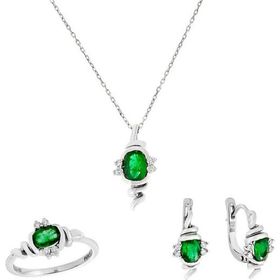 Tuğrul Altın T51 0.12 Ct Zümrüt Set