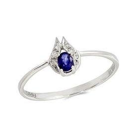Tuğrul Altın T51 0.21 Ct Pırlanta Safir Yüzük