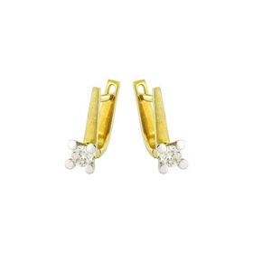 Tuğrul Altın T51 0.44 ct Pırlanta Tek Taş Küpe