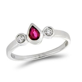 Tuğrul Altın T51 0.46 Ct Pırlanta Yakut Yüzük