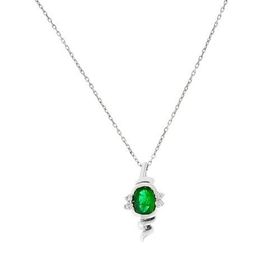 Tuğrul Altın T51 0.49 ct Pırlanta Zümrüt Kolye