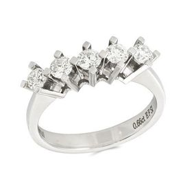 Tuğrul Altın T51 0.66 Ct Pırlanta Beş Taş Yüzük