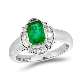 Tuğrul Altın T51 1.39 Ct Pırlanta Zümrüt Yüzük