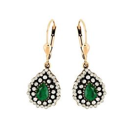 Tuğrul Altın T51 2.42 Ct Zümrüt Elmas Küpe