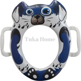 Tuka Home Koyu Lacivert Köpek Desenli Klozet Aparatı Bebek Lazımlık
