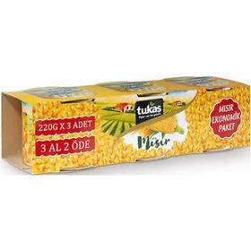 Tukaş 220 gr Mısır Konservesi (3 adet)