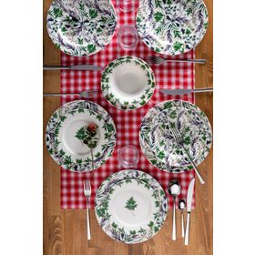 Tulu Porselen Dijital Db 0999 24 Parça Yemek Set
