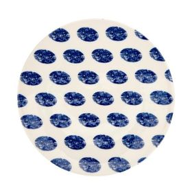 Tulu Porselen Madre Mavi 25 cm Servis Tabağı