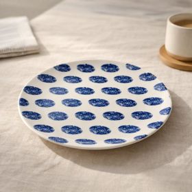 Tulu Porselen Madre Mavi 25 cm Servis Tabağı