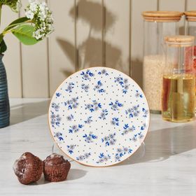 Tulu Porselen Robi 19 cm Renkli Pasta Tabağı