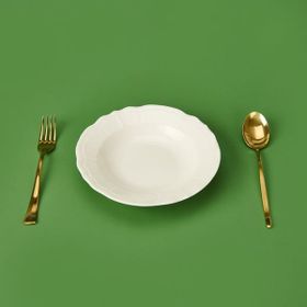 Tulu Porselen Tiffany Krem 21 cm Yemek Tabağı