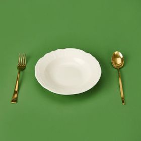 Tulu Porselen Tiffany Krem 21 cm Yemek Tabağı