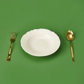 Tulu Porselen Tiffany Krem 21 cm Yemek Tabağı