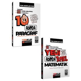 Tüm Adaylar için 7 Adımda Temel Matematik ve 10 Adımda Paragraf Konu Anlatımlı Video Çözümlü Soru Bankası - Yediiklim Yayınları