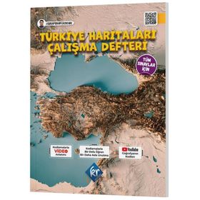 Tüm Sınavlar İçin Coğrafyanın Kodları Türkiye Haritaları Çalışma Defteri - KR Akademi