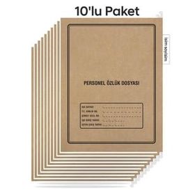 Tunakart 4 Yapraklı 10'lu Metal Askılı Personel Özlük Dosyası