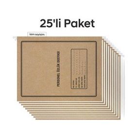 Tunakart 4 Yapraklı 25'li Paket Metal Askılı Personel Özlük Dosyası