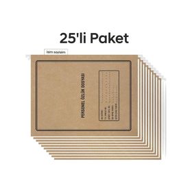 Tunakart 4 Yapraklı 25'li Paket Metal Askılı Personel Özlük Dosyası