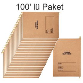Tunakart 8 Yapraklı 100'lü Paket Metal Askılı Personel Özlük Dosyası