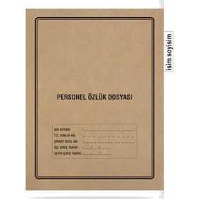Tunakart Metal Askılı 4 Yapraklı 1 Adet Personel Özlük Dosyası