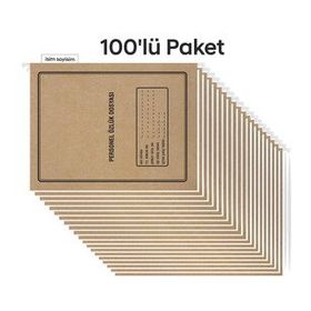 Tunakart Metal Askılı 4 Yapraklı 100'lü Personel Özlük Dosyası