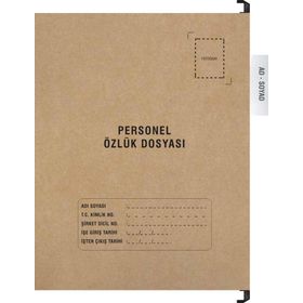 Tunakart Tek Gözlü Plastik Askılı 1 Adet Personel Özlük Dosyası