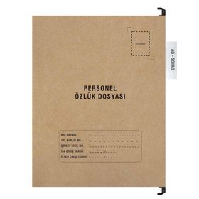 Tunakart Tek Gözlü Plastik Askılı 1 Adet Personel Özlük Dosyası