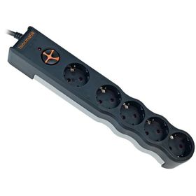 Tunçmatik Siyah Powersurge 5 Girişli Grup Priz