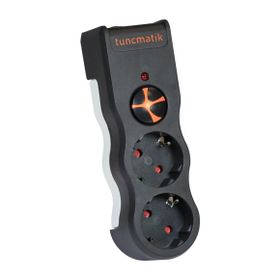 Tunçmatik TSK19022 Powersurge Siyah 2'li Akım Korumalı Priz