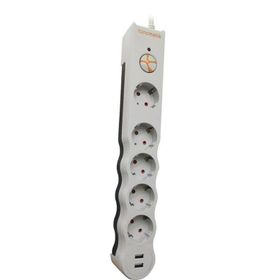 Tunçmatik TSK6134 Powersurge 1050 Joule Enerji Koruma Beyaz 5'li Priz