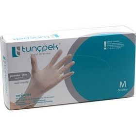 Tunçpek 100'lü Medium Vinyl Pudrasız Eldiven