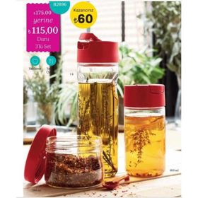 Tupperware 3'lü Duru Yağdanlık
