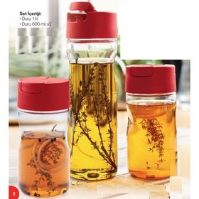 Tupperware 3'lü Duru Yağdanlık