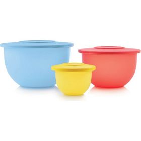 Tupperware 3'lü Mavi Mayalama Saklama Kabı