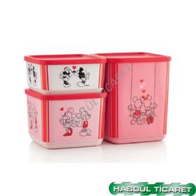 Tupperware 3'lü Minnie Mickey Saklama Kabı