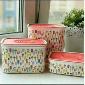 Tupperware 3'lü Su Dondurma Saklama Kabı