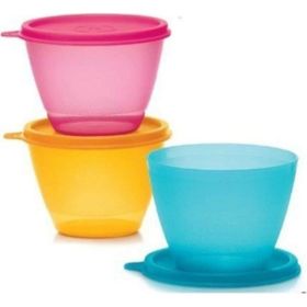 Tupperware 3x400 ml Renkli Saklama Kabı