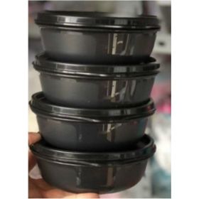 Tupperware 4x300 ml Siyah Şeker Saklama Kabı