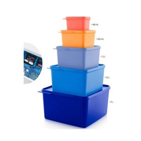 Tupperware 5'li Renkli Dikdörtgen Saklama Kabı