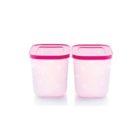 Tupperware Alaska 2x1.1 lt Pembe Saklama Kabı Seti