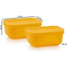 Tupperware Alaska 2x450 ml Turuncu Buzluk Saklama Kabı