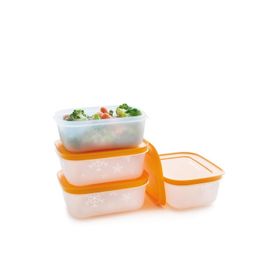 Tupperware Alaska 4x450 ml Turuncu Buzluk Saklama Kabı