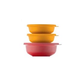 Tupperware Aloha 3'lü Turuncu Saklama Servis Hazırlık Kabı