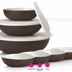 Tupperware Berrak 4'lü Bambu Servis Kabı Seti
