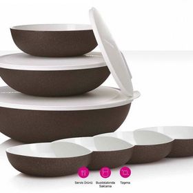 Tupperware Berrak 4'lü Bambu Servis Kabı Seti