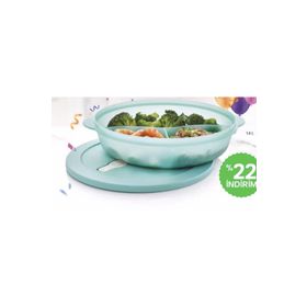 Tupperware Bölmeli Mikrodalga Fırın 1.4 lt Isıtma Saklama Kabı