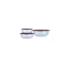 Tupperware Bordo 3'lü Kristalin Saklama Kabı