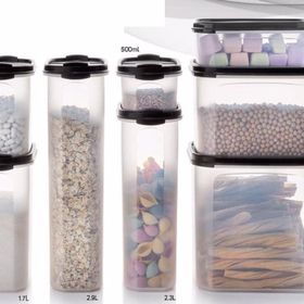 Tupperware Büyük Mega Siyah Oval Saklama Kabı Seti