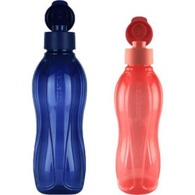 Tupperware Eko Şişe 1 lt Lacivert ve 750 ml Mercan Suluk